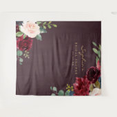 Tenture Décor de salle de fête de mariage Navy Burgundy (Devant (Horizontal))