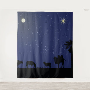 Tenture décor de toile de fond de crèche ou pièce de Noël