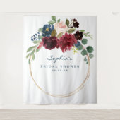 Tenture Décor de toile de fond de mariage Navy Bourgogne (Devant)