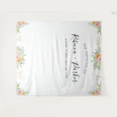 Tenture Décor floral bleu Mariage photo fond (Devant (Horizontal))