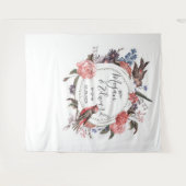 Tenture Décor floral de réception de contexte de mariage (Devant (Horizontal))