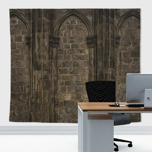 Tenture Décor gothique médiéval sombre de donjon mur en pi