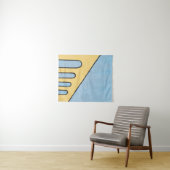 Tenture Décor jaune et bleu (En situation (horizontale))