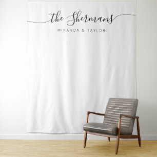 Tenture Décor minimaliste de réception de mariage