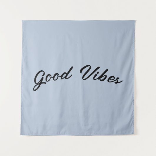 Tenture Décor moderne Good Vibes bleu esthétique Cool (Devant)