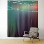 Tenture Décor photo vert avec lumières féeriques (En situation)