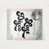 Tenture Décor pour enterrement de vie de jeune fille disco (Devant (Horizontal))