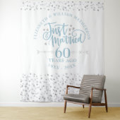 Tenture Décor pour noces de diamant 60 ans de mariage (En situation)