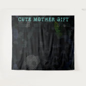 Tenture DECOR_Room_CUTE MÈRE GIFT_BLACK_RMDESIGNFLO55 (Devant (Horizontal))