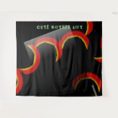 Tenture DECOR_Room_CUTE MÈRE GIFT_BLACK_RMDESIGNFLO55 (Devant (Horizontal))