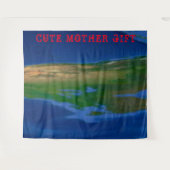 Tenture DECOR_Room_CUTE MÈRE GIFT_DARKBLUE_RMDESIGNFLO55 (Devant (Horizontal))