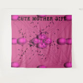 Tenture DECOR_Room_CUTE MÈRE GIFT_DARKPINK_RMDESIGNFLO55 (Devant (Horizontal))