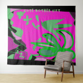 Tenture DECOR_Room_CUTE MÈRE GIFT_PINK_RMDESIGNFLO55 (En situation (horizontale))