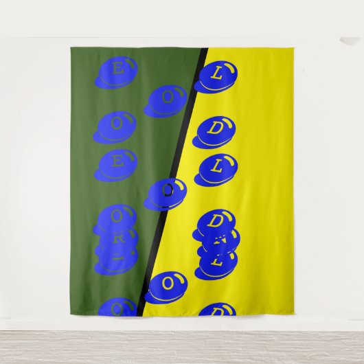 Tenture DECOR_Room CUTE _YELLOW_BLUE_GREEN_RMDESIGNFLO55 (Devant)