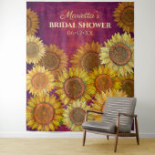 Tenture Décor rustique de tournesol pour toile de fond de  (En situation)