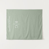 Tenture Décoration de chemin de table de mariage vert pour (Devant (Horizontal))