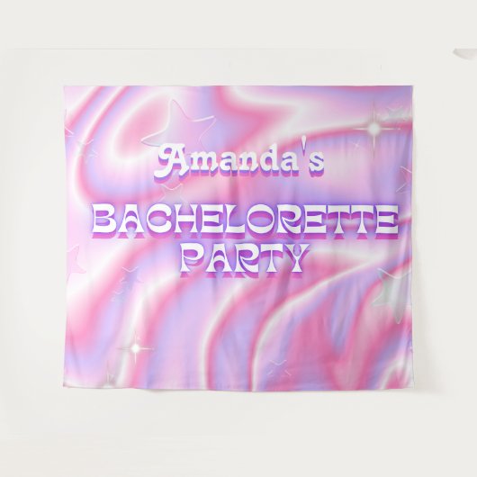 Tenture Décoration de fête de bachelorette rétro ambiance  (Devant (Horizontal))