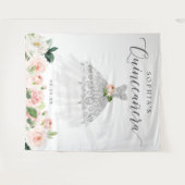 Tenture Décoration de fond pour fête d'anniversaire des 15 (Devant (Horizontal))