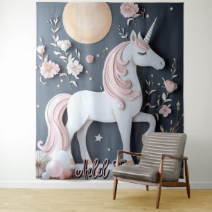 Tenture Décoration de mur en forme de licorne pour anniver