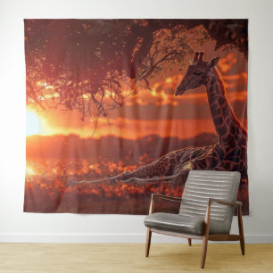 Tenture Décoration murale d'animaux - Photo de girafe de s