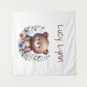 Tenture Décoration murale personnalisée de nounours mignon (Devant (Horizontal))