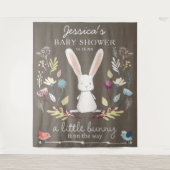Tenture Décoration pour Baby Shower Lapin Mignon (Devant)