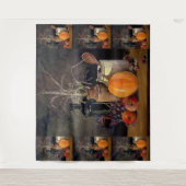 Tenture Décorations d'automne sur table, Citrouille, Fruit (Devant)