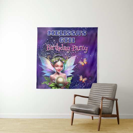 Tenture Décorations fées thème arrière - plan filles (En situation)