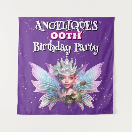 Tenture Décorations violettes de princesse fée pour l'anni (Devant)
