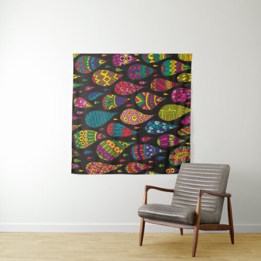 Tenture Decorative patterned drops seamless background. Br (En situation (horizontale))
