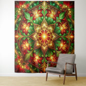 Tenture Decorative Red Green Holiday Backdrop (En situation)