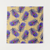 Tenture Decorative seamless pattern with beautiful peacock (Devant)