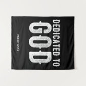TENTURE DÉDIÉ À DIEU BLANC PERSONNALISABLE COOL (Devant (Horizontal))
