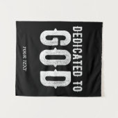 TENTURE DÉDIÉ À DIEU BLANC PERSONNALISABLE COOL (Devant (Horizontal))