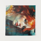 Tenture Déesse à cornes rouges (Devant (Horizontal))