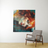 Tenture Déesse à cornes rouges (En situation (horizontale))