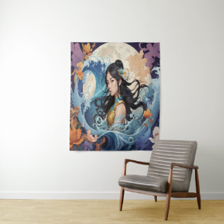 Tenture Déesse au Clair de Lune – Fantastique Art Océaniqu