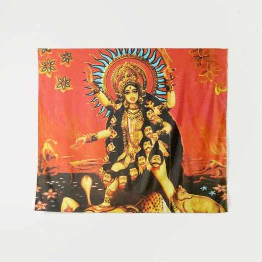 Tenture Déesse de destruction hindoue Kali 5 (Devant (Horizontal))