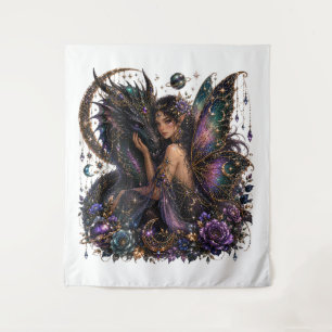 Tenture Déesse du dragon violet enchanté