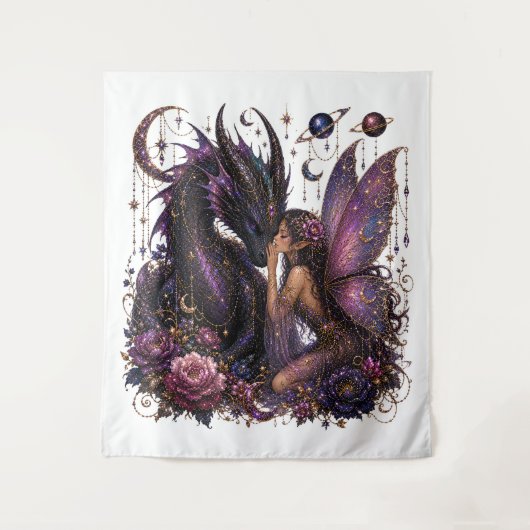 Tenture Déesse du dragon violet enchanté (Devant)
