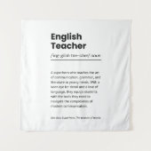 Tenture Définition de l'enseignant anglais Imprimer Appréc (Devant)