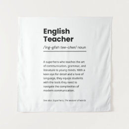 Tenture Définition de l'enseignant anglais Imprimer Appréc