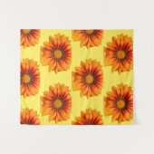 Tenture Dégradé de fleurs orange jaune vif découpé (Devant (Horizontal))