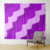 Tenture Dégradé des vagues ondulées violettes de l'océan (En situation (horizontale))