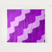 Tenture Dégradé des vagues ondulées violettes de l'océan (Devant (Horizontal))