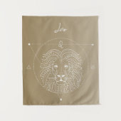 Tenture Dégradé du signe étoile du zodiaque de Leo (Devant)