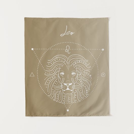 Tenture Dégradé du signe étoile du zodiaque de Leo (Devant)