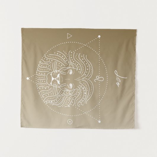 Tenture Dégradé du signe étoile du zodiaque de Leo (Devant (Horizontal))
