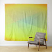 Tenture Dégradé géométrique jaune moderne (En situation (horizontale))