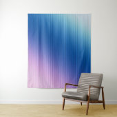 Tenture dégradé rayé bleu rose (En situation)